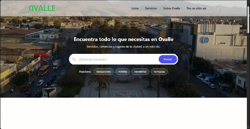 Muestra de landing page